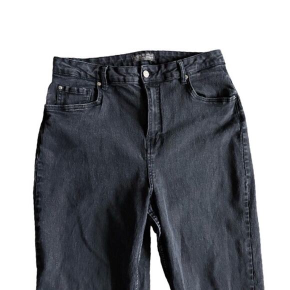 Denim Co. Super High Rise Jeans Black Size 14 Tapered Leg Stretch Cotton Blend - Picture 2 of 7